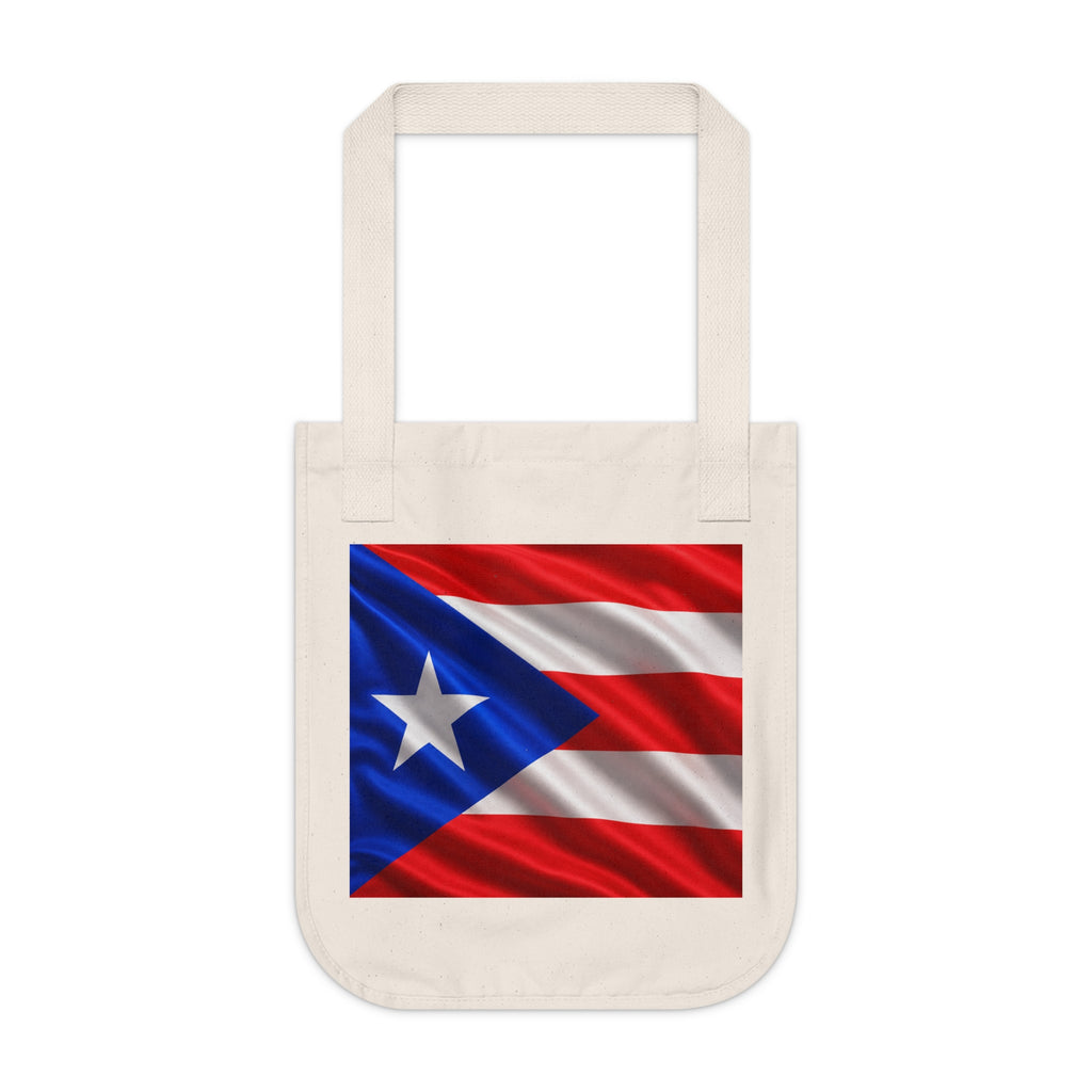 Puerto Rican Flag Canvas Tote — Boricua Cocina Grandma Design