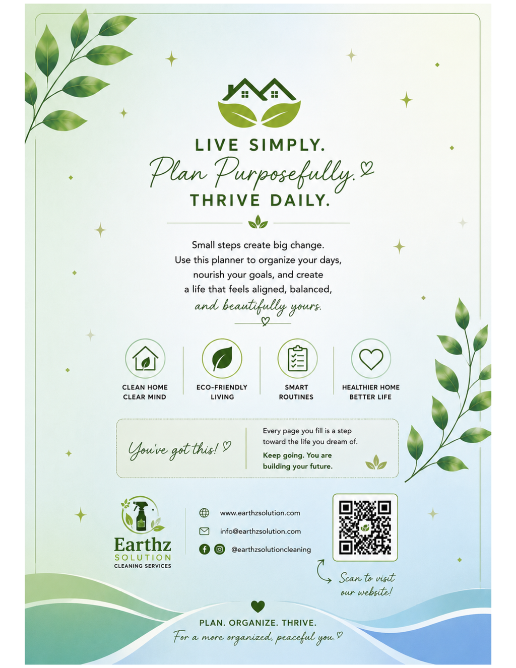 Digital cleaning/ lifestyle planner