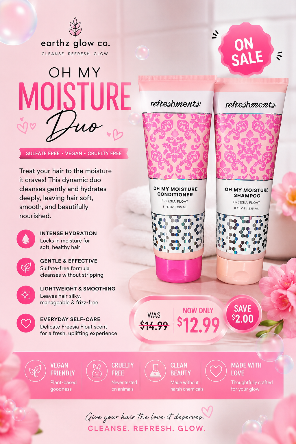 Shampoo and conditioner set